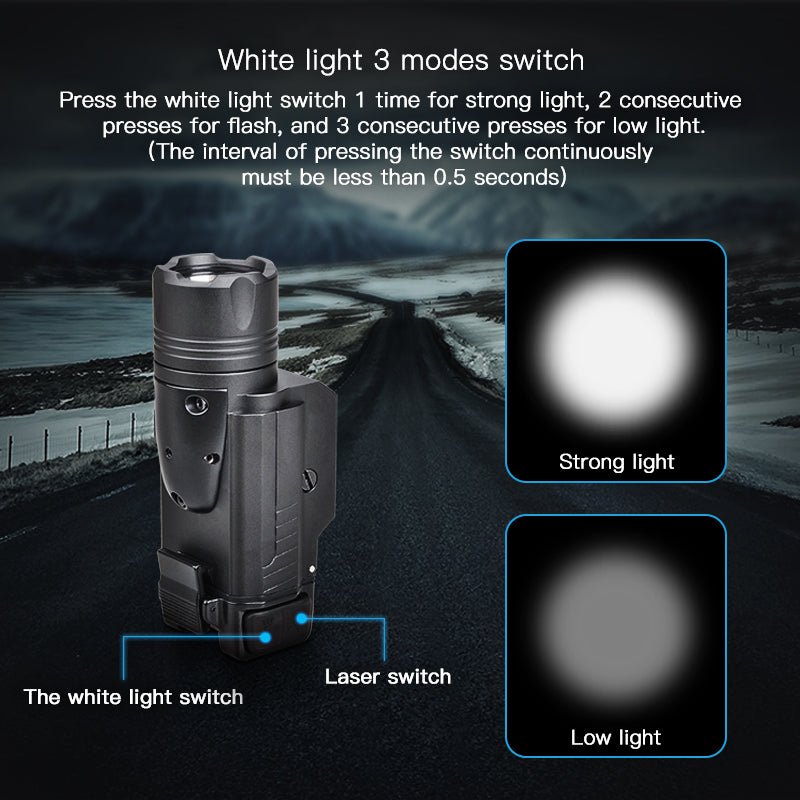 Richfire SFD - 060 1000 Lumen LED Quick installation Tactical Flashlight Green Laser - Richfire® Official Store Tactical Flashlight Weapon Light Seller