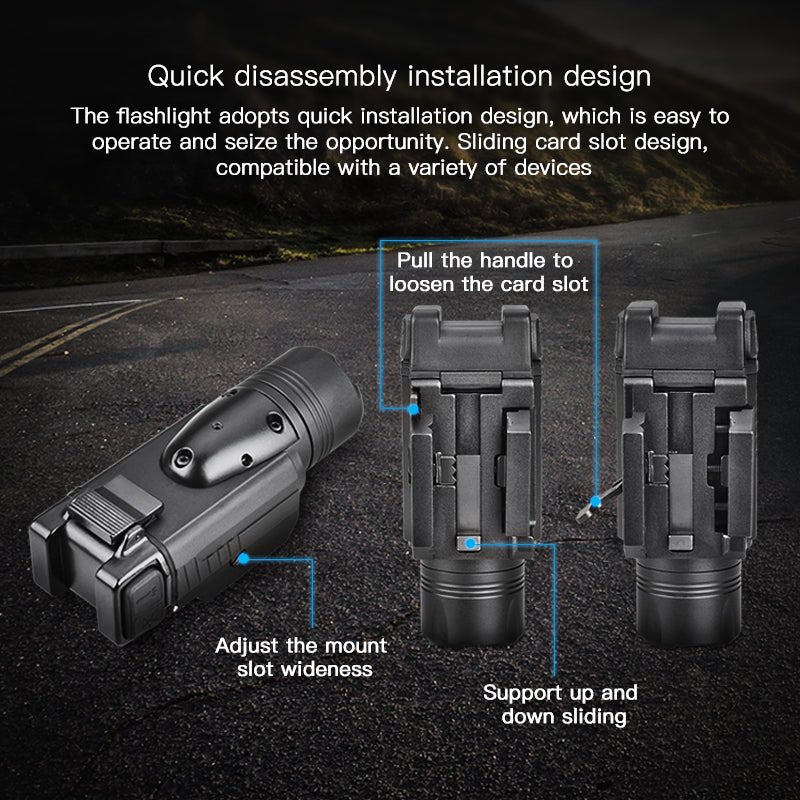 Richfire SFD - 060 1000 Lumen LED Quick installation Tactical Flashlight Green Laser - Richfire® Official Store Tactical Flashlight Weapon Light Seller