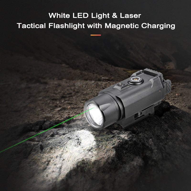 Richfire SFD - 077 1500 Lumen LED Magnetic Rechargeable Tactical Flashlight Green Laser - Richfire® Official Store Tactical Flashlight Weapon Light Seller