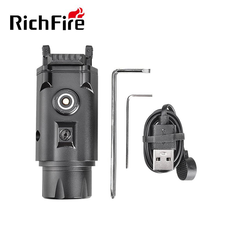 Richfire SFD - 077 1500 Lumen LED Magnetic Rechargeable Tactical Flashlight Green Laser - Richfire® Official Store Tactical Flashlight Weapon Light Seller