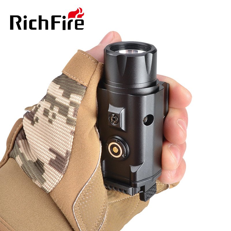 Richfire SFD - 077 1500 Lumen LED Magnetic Rechargeable Tactical Flashlight Green Laser - Richfire® Official Store Tactical Flashlight Weapon Light Seller