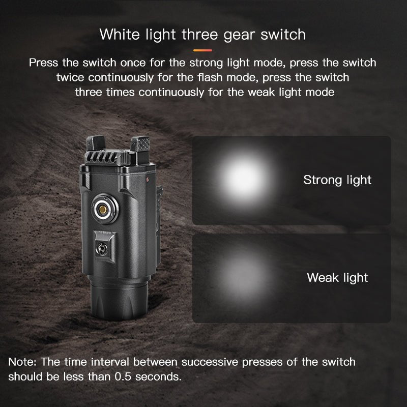 Richfire SFD - 077 1500 Lumen LED Magnetic Rechargeable Tactical Flashlight Green Laser - Richfire® Official Store Tactical Flashlight Weapon Light Seller