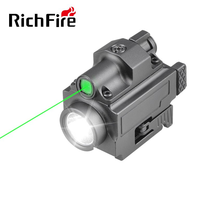 Richfire SFD - 089 800 Lumen LED Rechargeable Tactical Flashlight With Sliding Card Slot Green Laser - Richfire® Official Store Tactical Flashlight Weapon Light Seller
