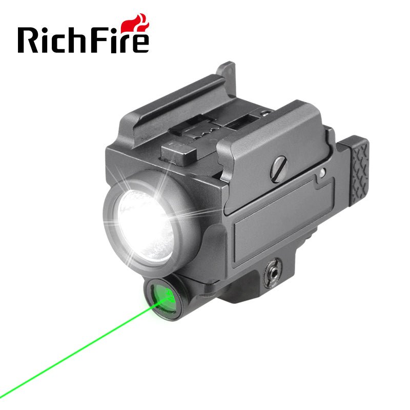 Richfire SFD - 089 800 Lumen LED Rechargeable Tactical Flashlight With Sliding Card Slot Green Laser - Richfire® Official Store Tactical Flashlight Weapon Light Seller
