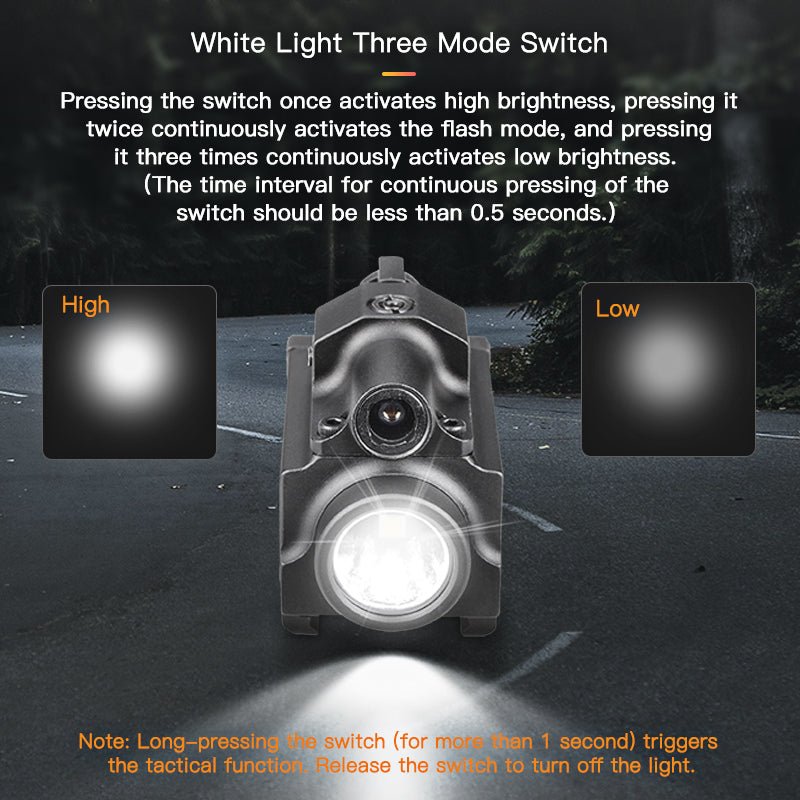 Richfire SFD - 089 800 Lumen LED Rechargeable Tactical Flashlight With Sliding Card Slot Green Laser - Richfire® Official Store Tactical Flashlight Weapon Light Seller