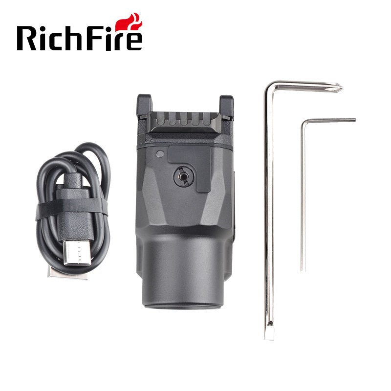 Richfire SFD - 090 1200 Lumen Rechargeable Tactical Flashlight Green Laser - Richfire® Official Store Tactical Flashlight Weapon Light Seller