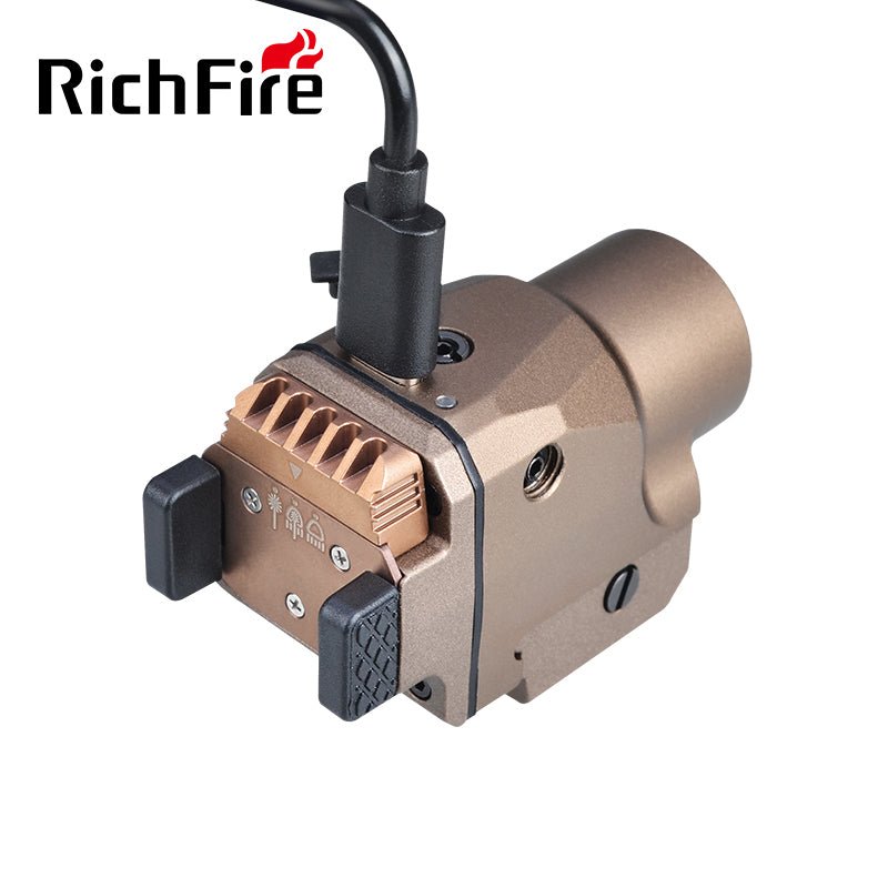 Richfire SFD - 090X 1200 Lumen LED Rechargeable Tactical Flashlight Green Laser - Richfire® Official Store Tactical Flashlight Weapon Light Seller