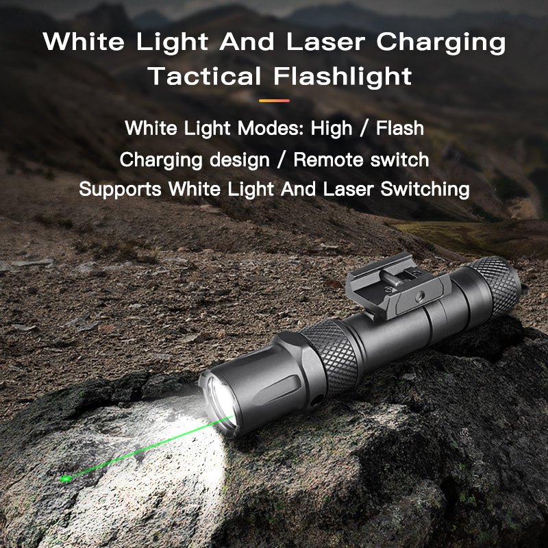 Richfire SFD - 092L 1900 Lumen LED Rechargeable Tactical Flashlight Green Laser - Richfire® Official Store Tactical Flashlight Weapon Light Seller