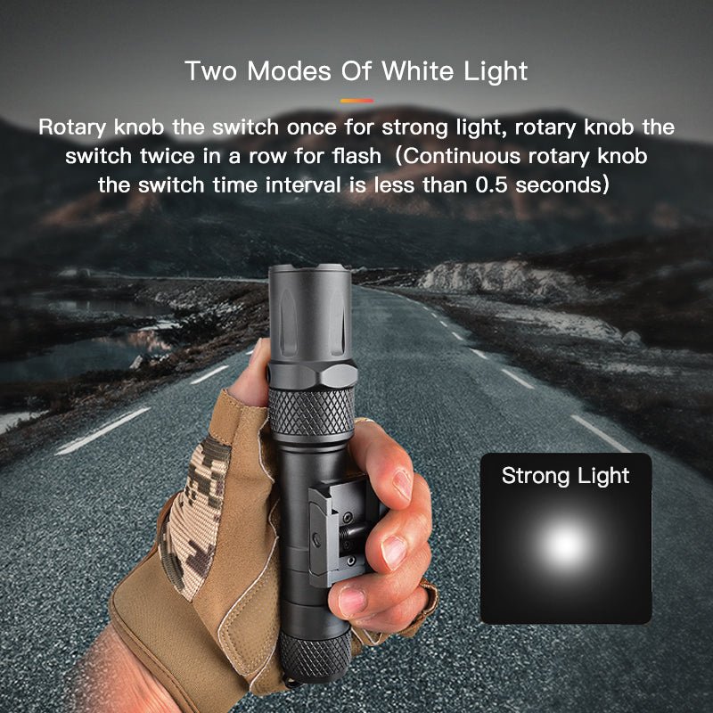Richfire SFD - 092L 1900 Lumen LED Rechargeable Tactical Flashlight Green Laser - Richfire® Official Store Tactical Flashlight Weapon Light Seller