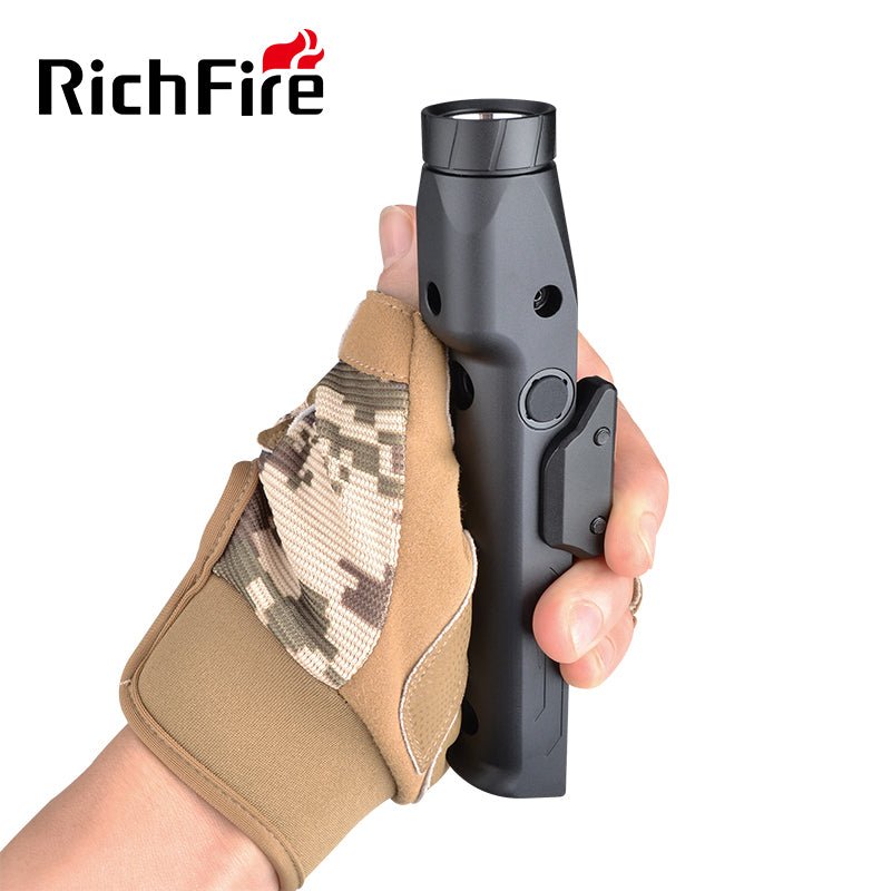 Richfire SFD - 101L 1700 Lumen LED Magnetic Rechargeable Tactical Flashlight Green Laser - Richfire® Official Store Tactical Flashlight Weapon Light Seller