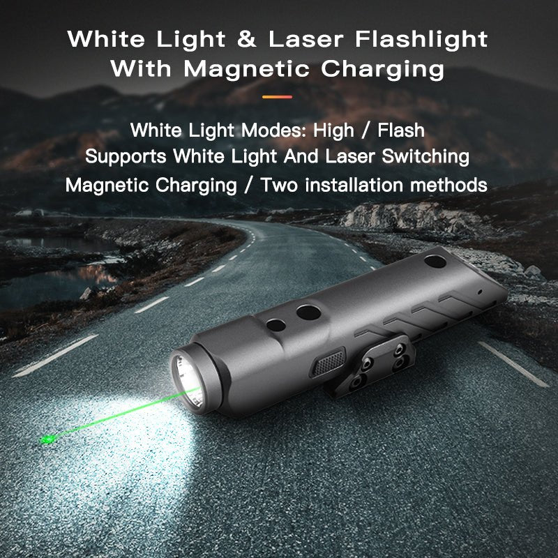 Richfire SFD - 102L 1700 Lumen LED Magnetic Rechargeable Tactical Flashlight Green Laser - Richfire® Official Store Tactical Flashlight Weapon Light Seller