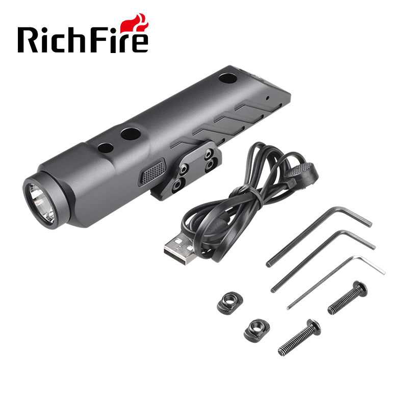 Richfire SFD - 102L 1700 Lumen LED Magnetic Rechargeable Tactical Flashlight Green Laser - Richfire® Official Store Tactical Flashlight Weapon Light Seller