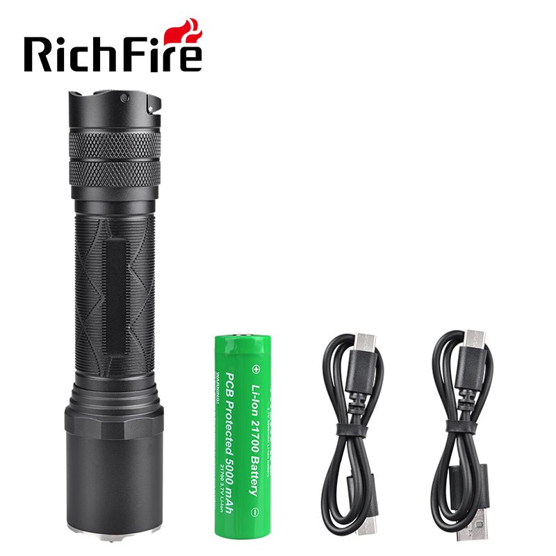 Richfire® SFD - 157 1500 Lumen LED Rechargeable One - Click Flash Tactical Flashlight for Rifle - Richfire® Official Store Tactical Flashlight Weapon Light Seller
