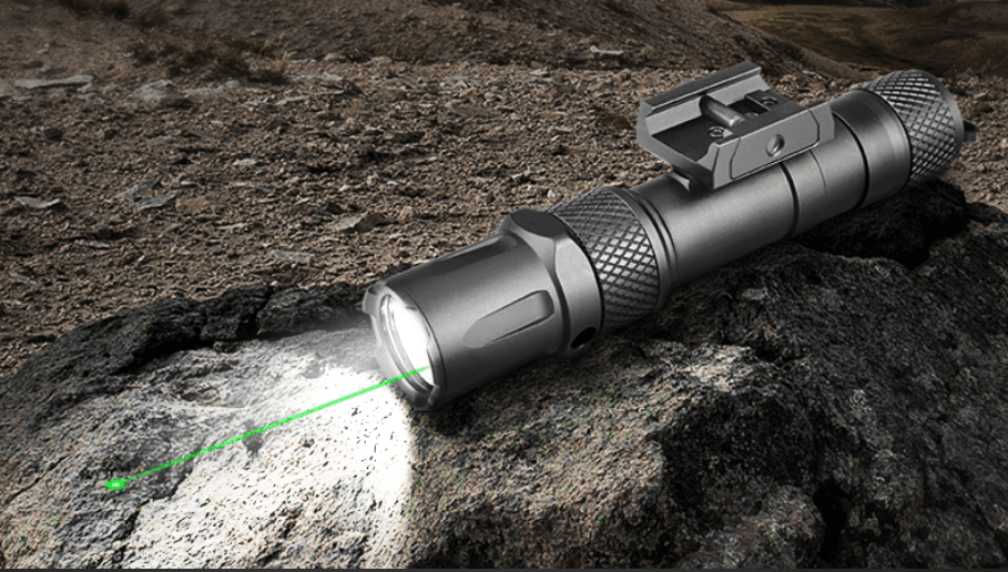 Dominate the Dark: Richfire® SFD-092L 1900 Lumen LED Rechargeable Tactical Flashlight with Green Laser for Rifles - RichFire® Store Official Tactical Flashlight Weapon Light Seller