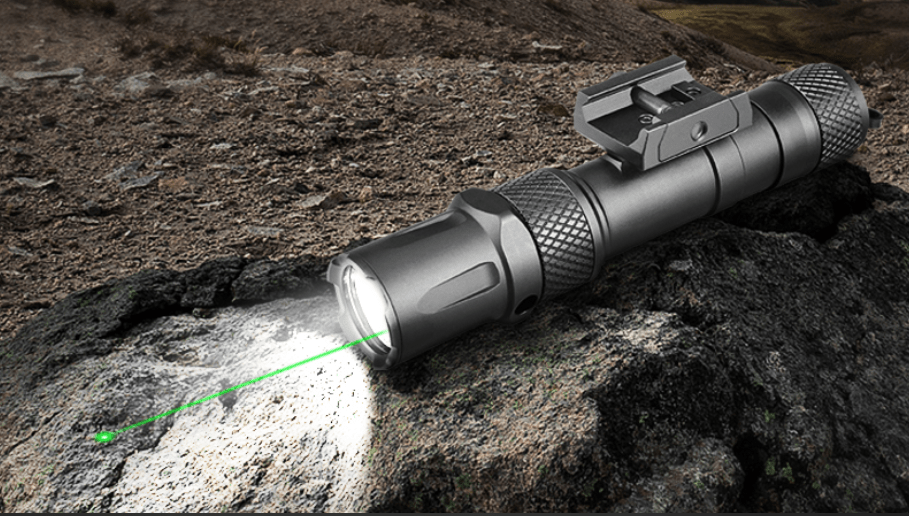 Dominate the Dark: Richfire® SFD-092L 1900 Lumen LED Rechargeable Tactical Flashlight with Green Laser for Rifles - Richfire® Official Store Tactical Flashlight Weapon Light Seller