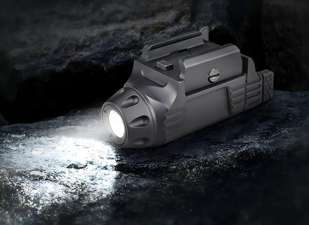 SFD-132 Ultra-Compact Tactical Flashlight with Rotary Lock-Off and Rail-Slide Mount - RichFire® Store Official Tactical Flashlight Weapon Light Seller