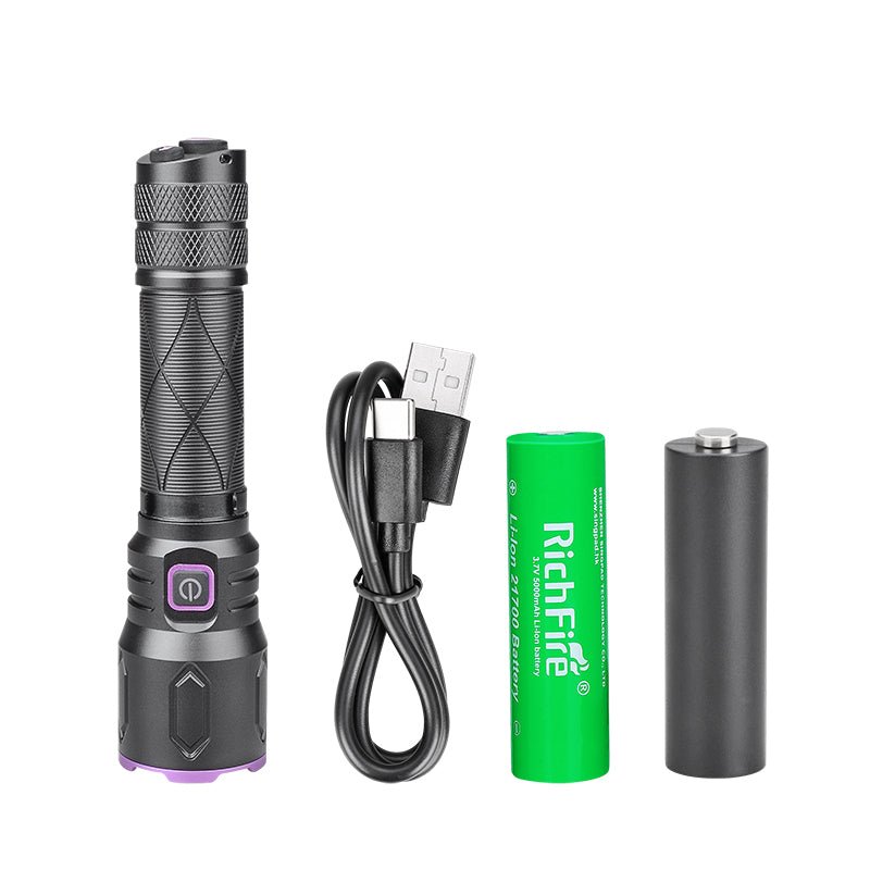 RichFire® SFA-140 TitanBeam 3000-Lumen Rechargeable Tactical Flashlight - RichFire® Store Official Tactical Flashlight Weapon Light Seller