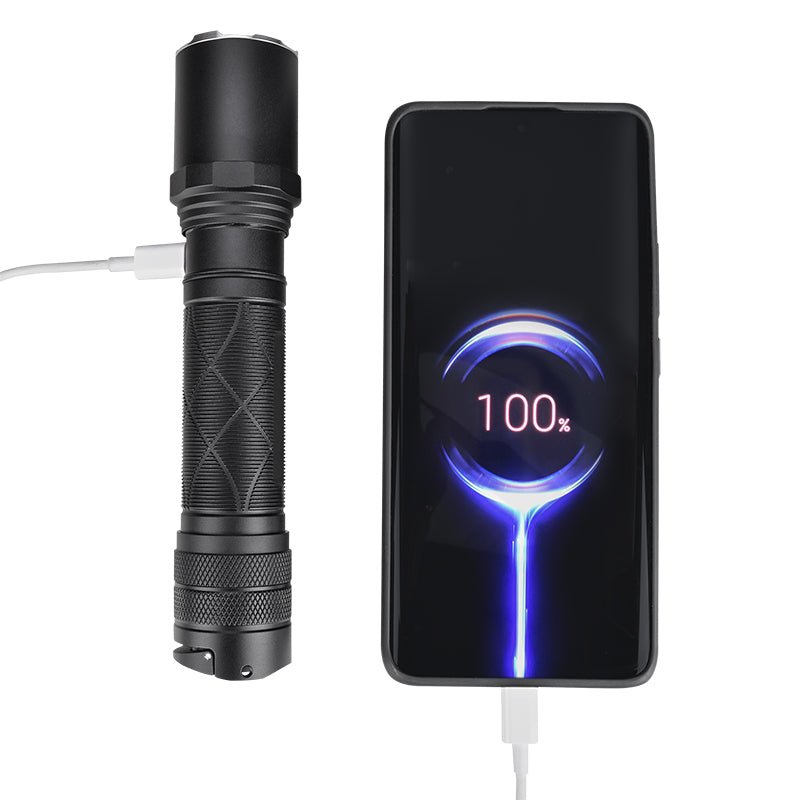 RichFire® SFA-157 VoltStrike 1500-Lumen Rechargeable Tactical Flashlight with USB-C Power Bank - RichFire® Store Official Tactical Flashlight Weapon Light Seller