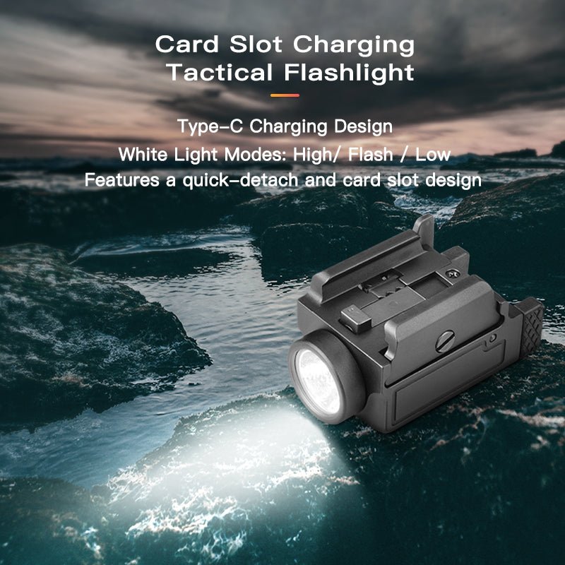 Richfire SFD - 088 800 Lumen LED Rechargeable Tactical Flashlight With Sliding Card Slot - Richfire® Official Store Tactical Flashlight Weapon Light Seller