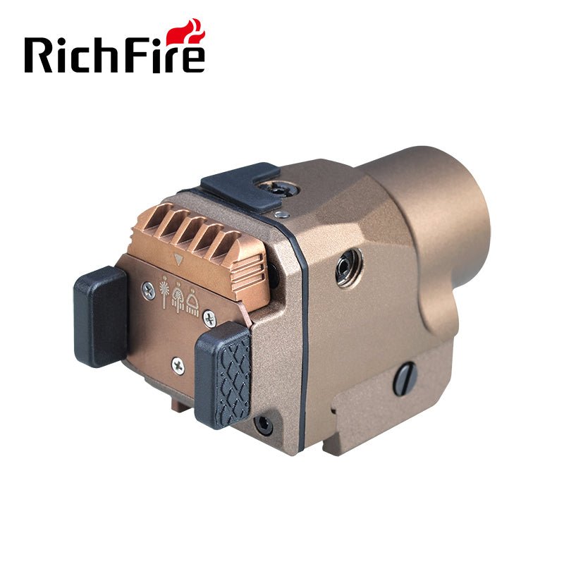 Richfire SFD - 090X 1200 Lumen LED Rechargeable Tactical Flashlight Green Laser - Richfire® Official Store Tactical Flashlight Weapon Light Seller
