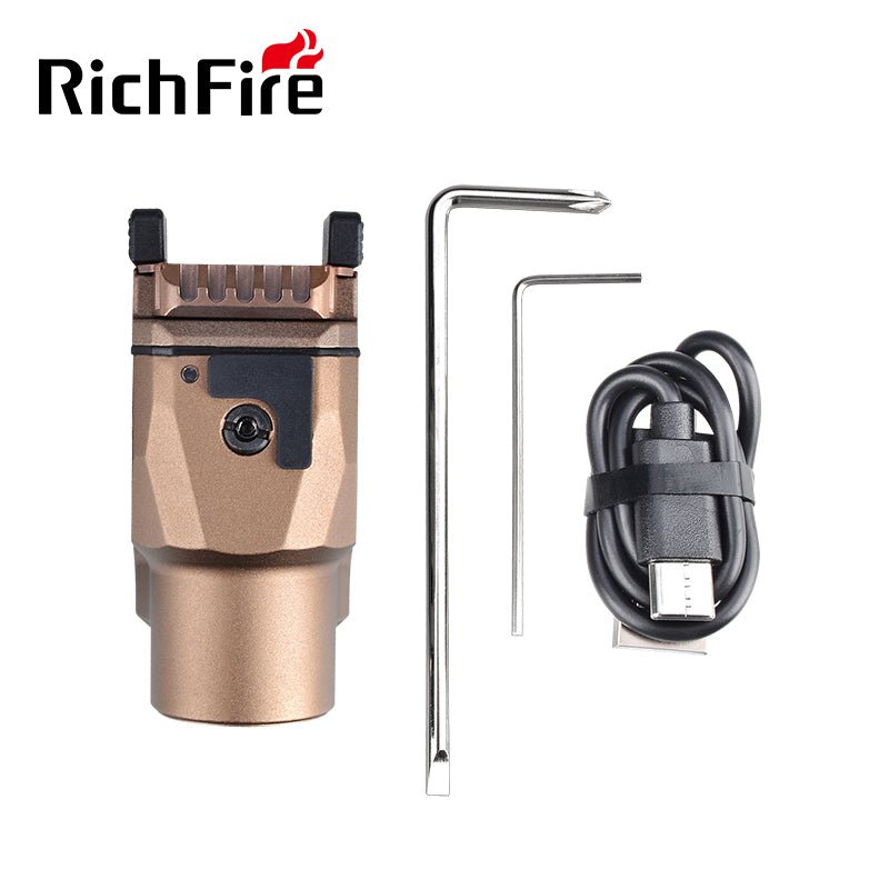 Richfire SFD - 090X 1200 Lumen LED Rechargeable Tactical Flashlight Green Laser - Richfire® Official Store Tactical Flashlight Weapon Light Seller